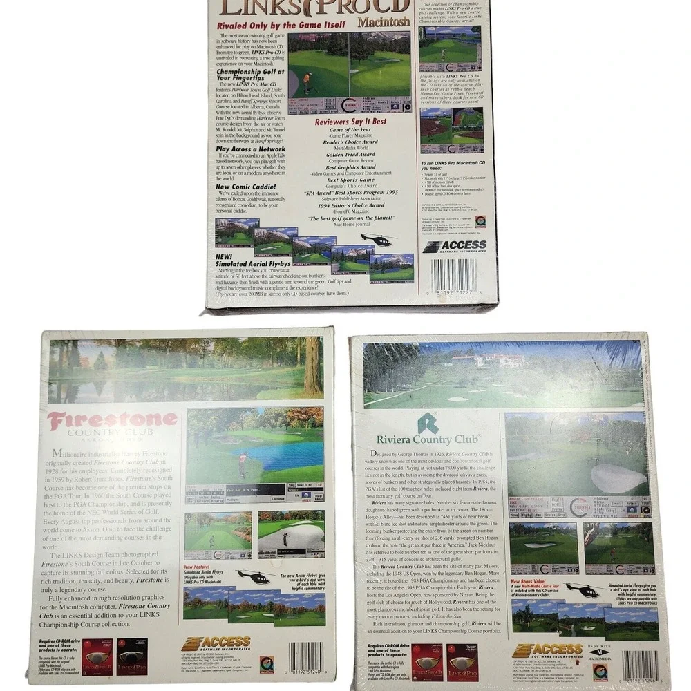Links‎ Pro Championship Course Big Box Macintosh - Firestone Riviera Club SEALED